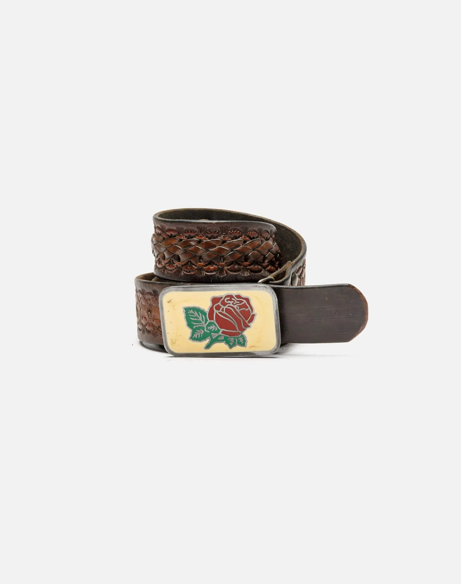 70s Painted Rose Buckle on Braid Detail Belt sold by Re/Done product image thumbnail 5
