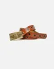 70s Aloha Brass Buckle on Embossed Belt sold by Re/Done