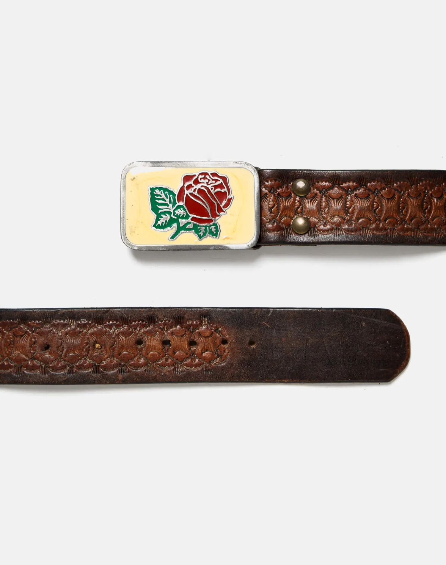 70s Painted Rose Buckle on Braid Detail Belt sold by Re/Done product image thumbnail 2