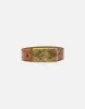 70s Aloha Brass Buckle on Embossed Belt sold by Re/Done