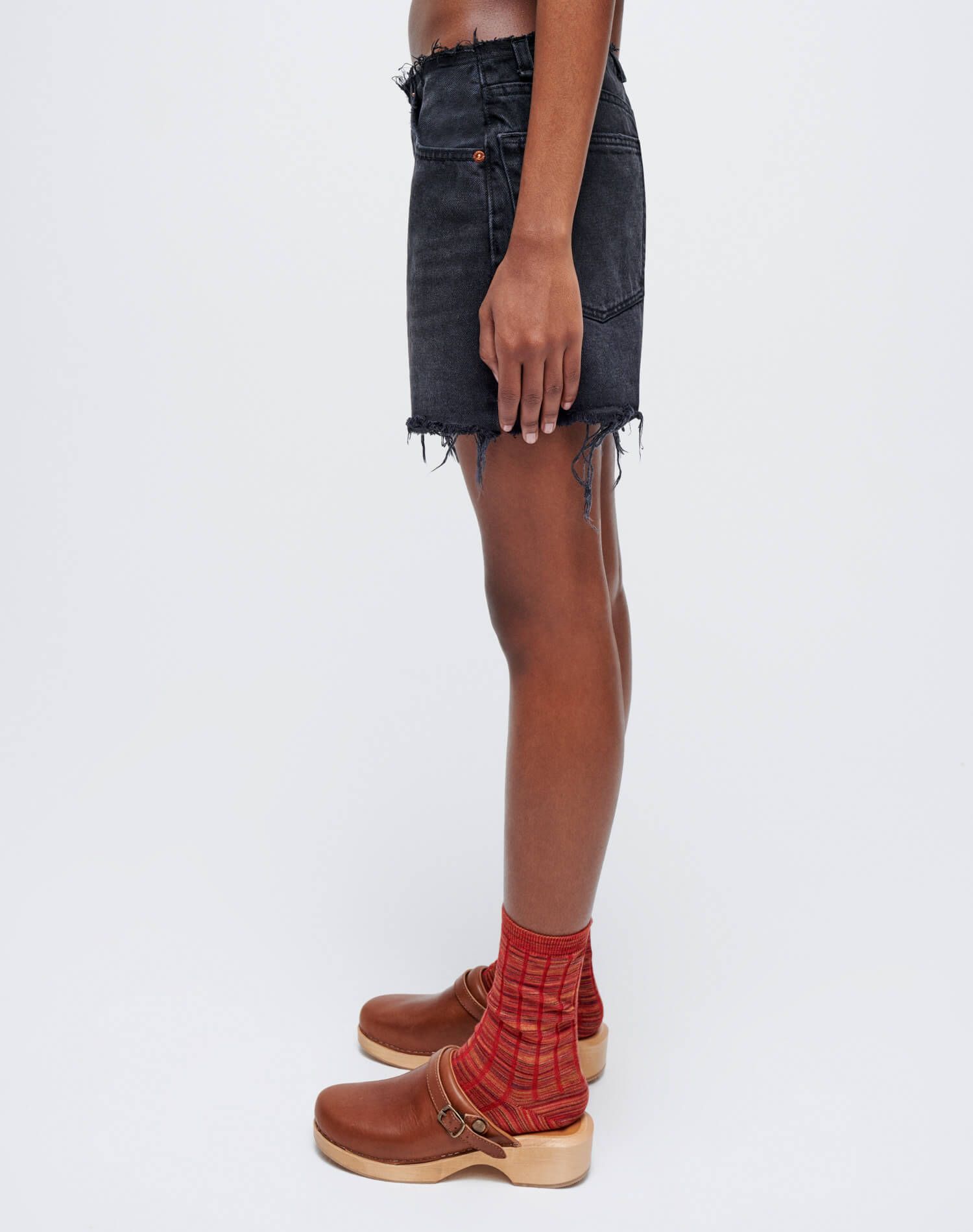 Raw Waist Cutoff - Black sold by Re/Done product image thumbnail 3