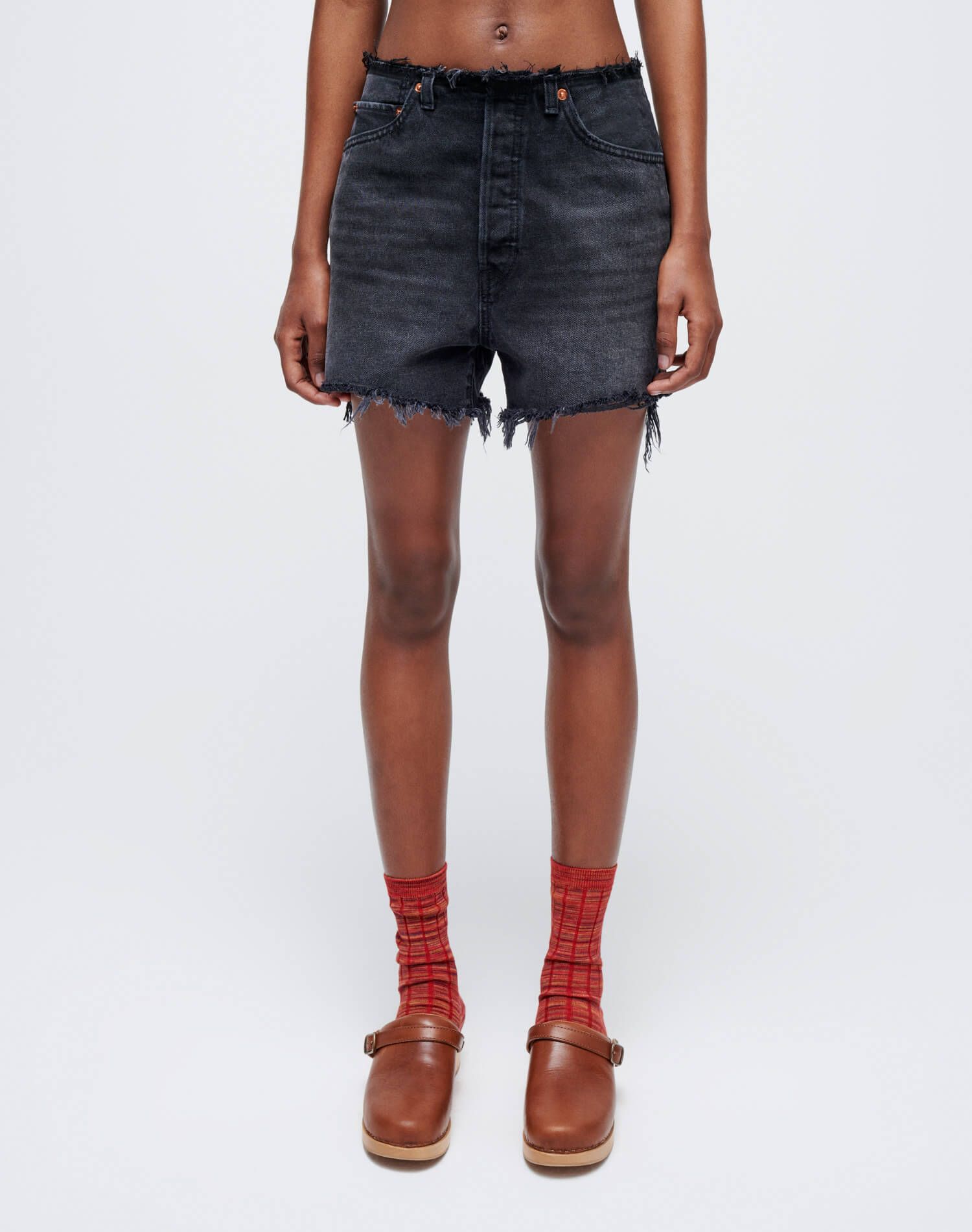 Raw Waist Cutoff - Black sold by Re/Done