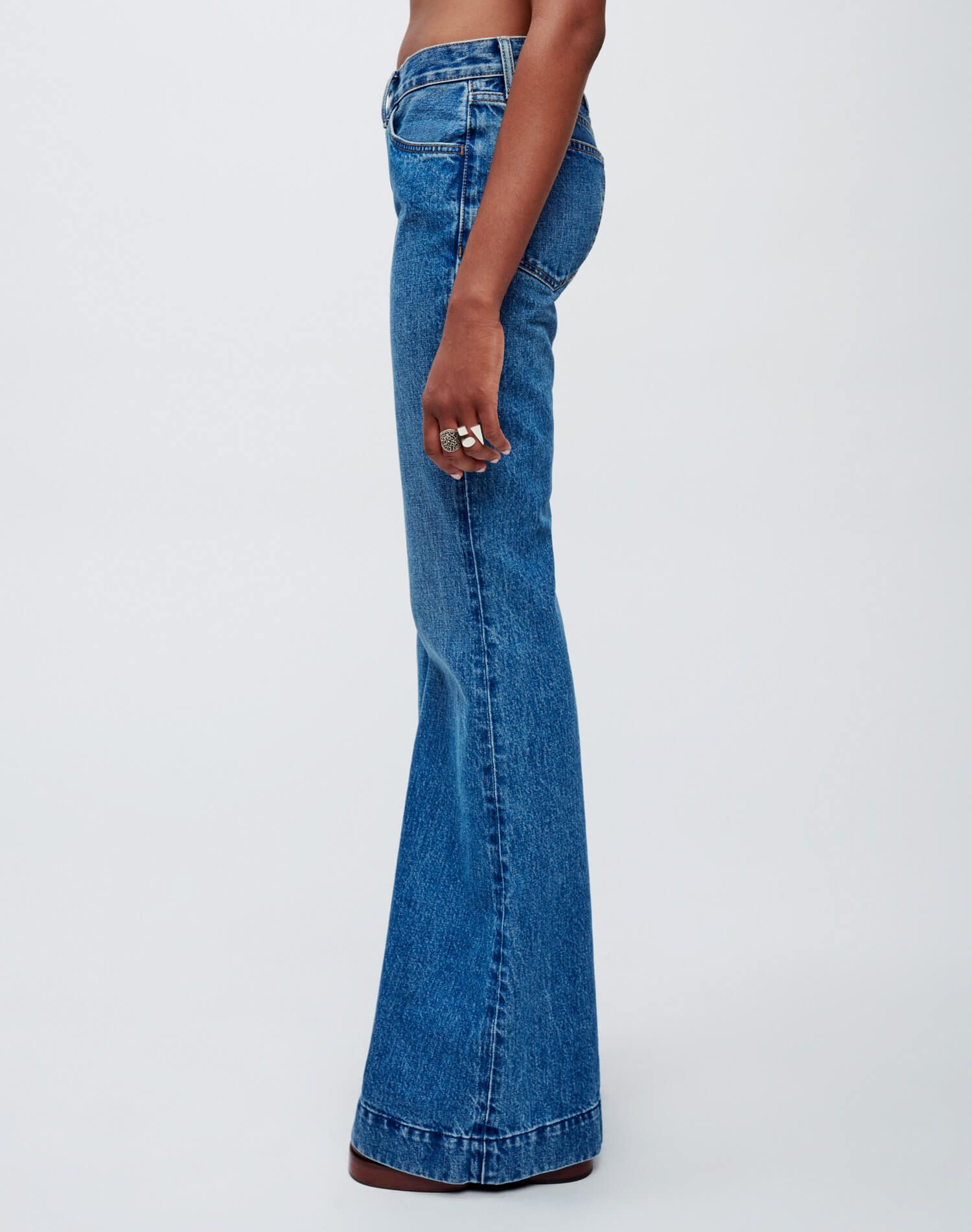 70s Low Rise Bell Bottom - Clean Moon Stoned sold by Re/Done product image thumbnail 5