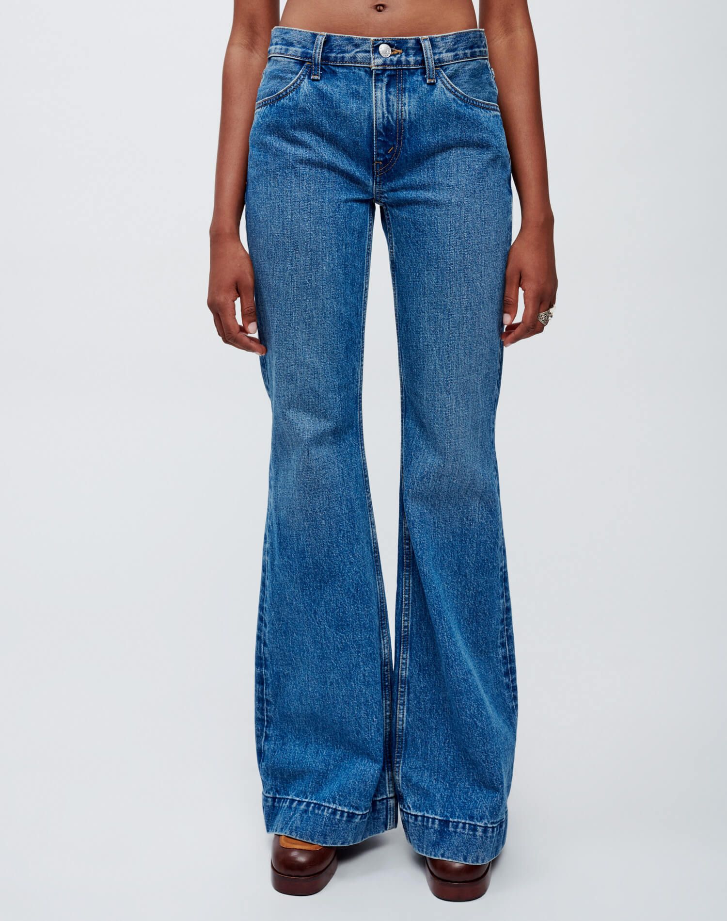 70s Low Rise Bell Bottom - Clean Moon Stoned sold by Re/Done product image thumbnail 3