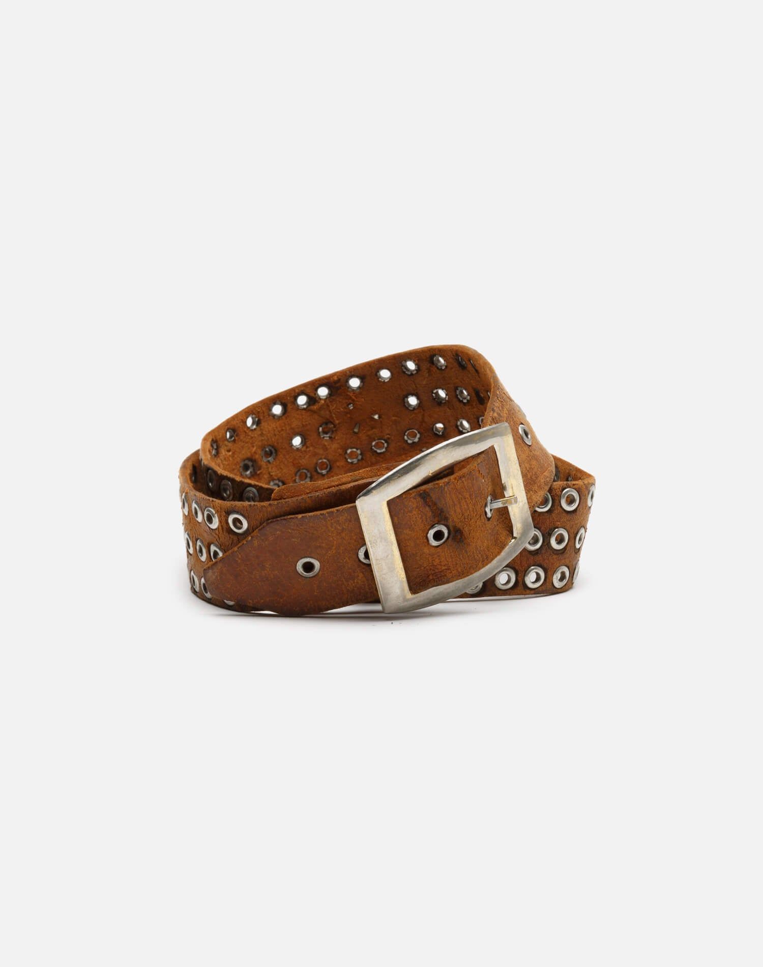 70s Brown Grommet Belt sold by Re/Done product image thumbnail 5