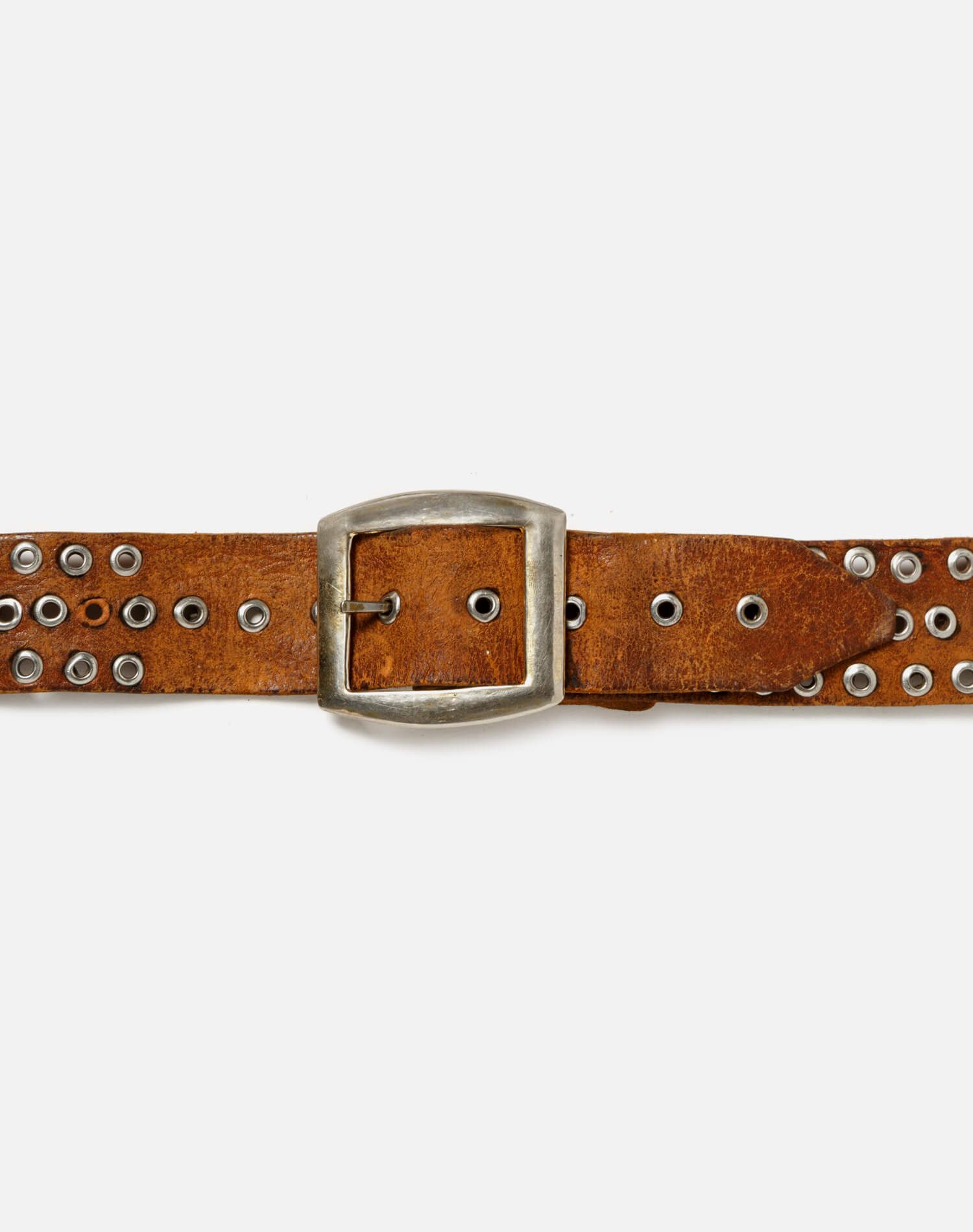70s Brown Grommet Belt sold by Re/Done product image thumbnail 4