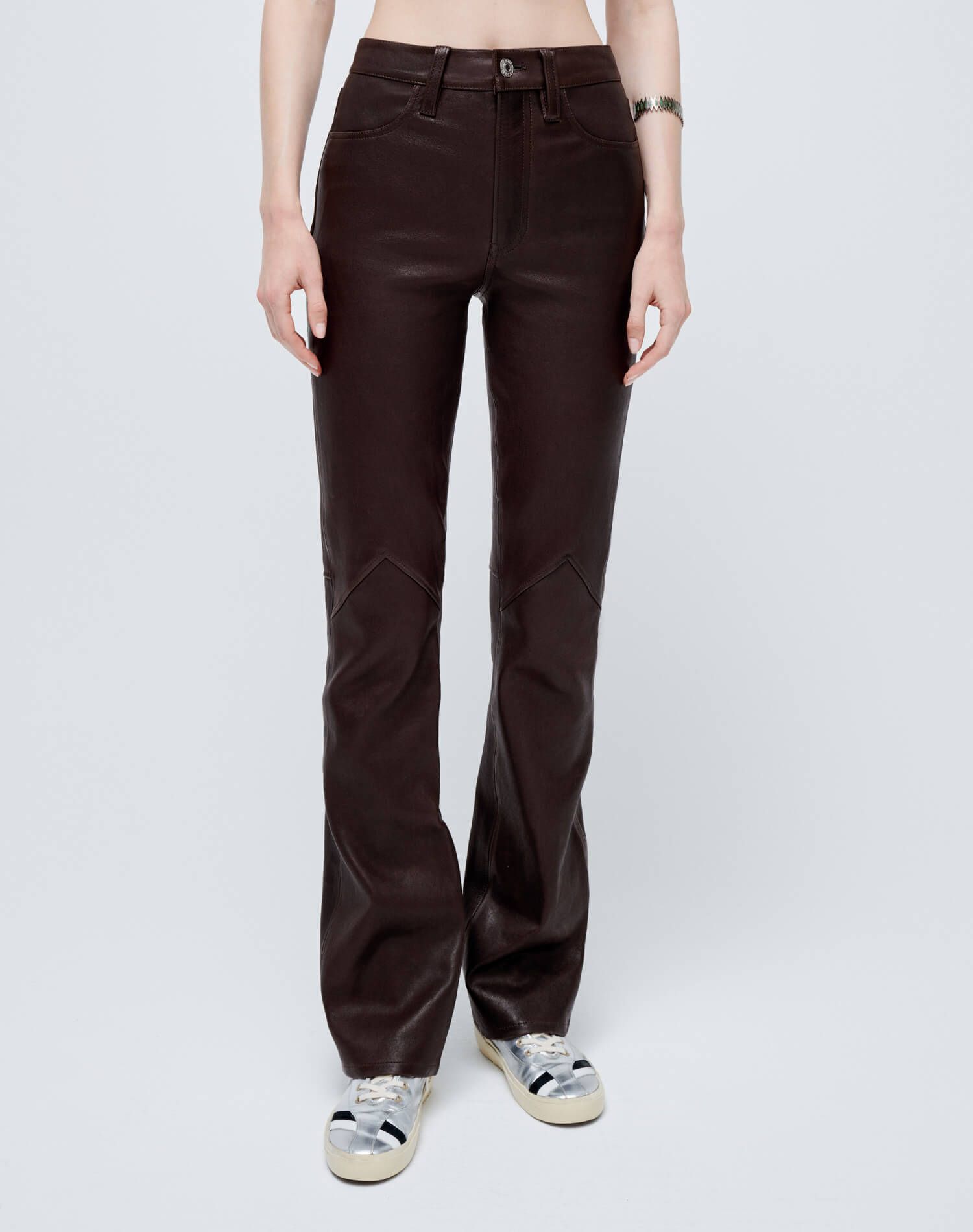 70s Stretch Bootcut - Brown Leather sold by Re/Done