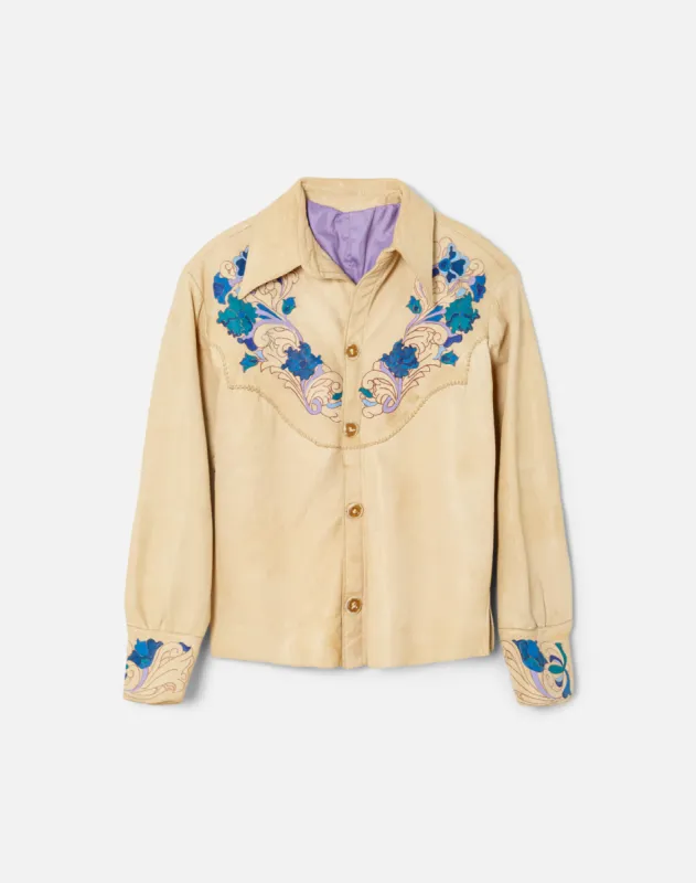 60s Leather Painted Jacket sold by Re/Done