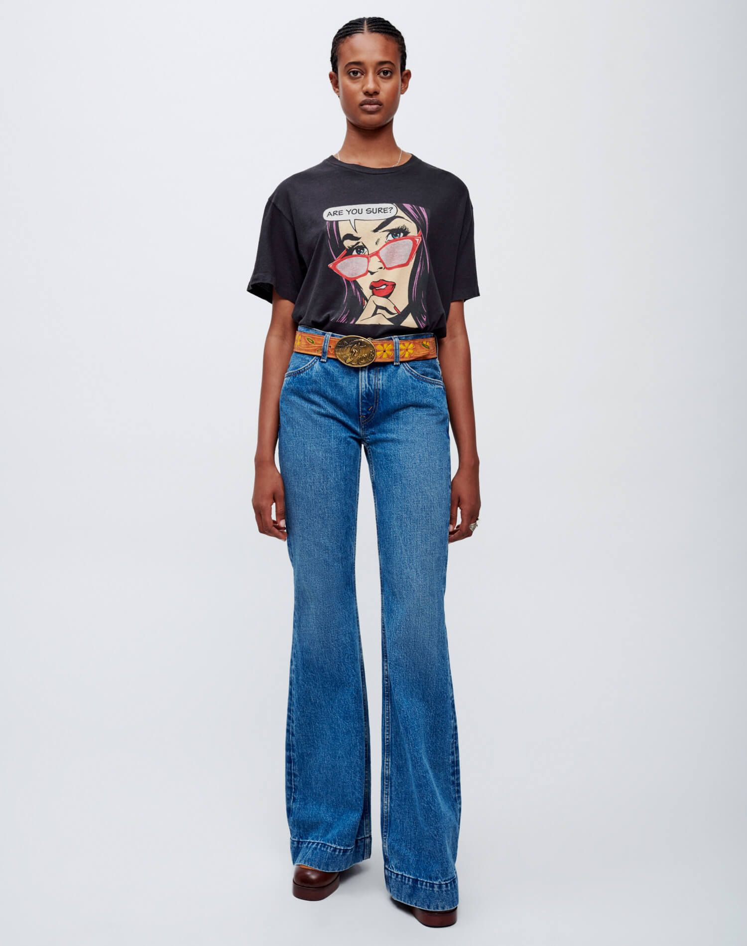 90s Easy "Are You Sure" Tee - Washed Black sold by Re/Done product image thumbnail 2