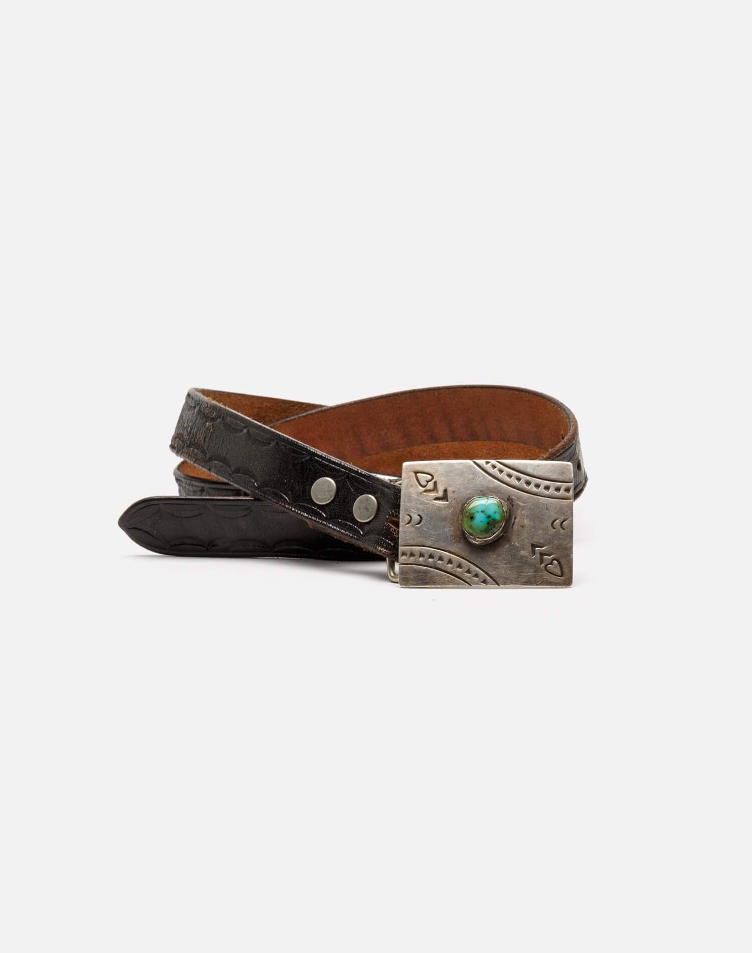 40s Navajo Turquoise Heart Belt -#10 sold by Re/Done product image thumbnail 3