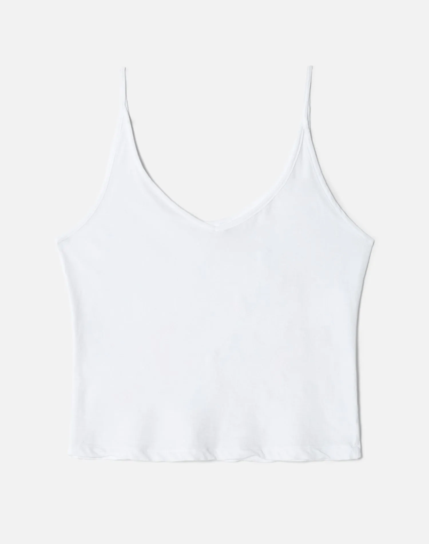 Hanes Sheer Spaghetti Strap Tank - Optic White sold by Re/Done