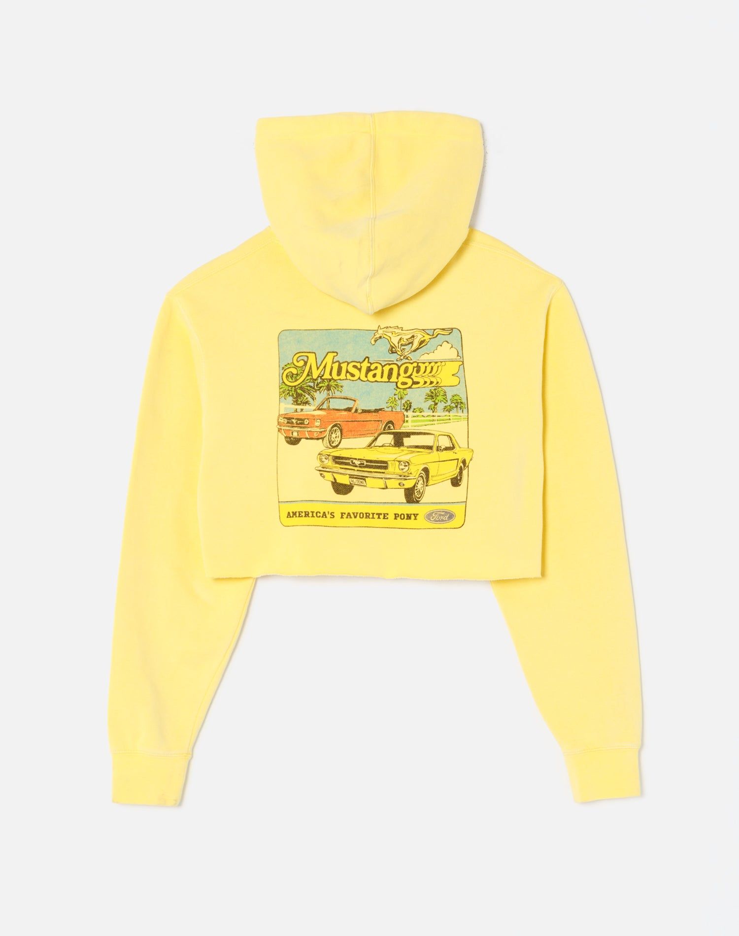 Upcycled Cropped Hoodie - Yellow sold by Re/Done product image thumbnail 2