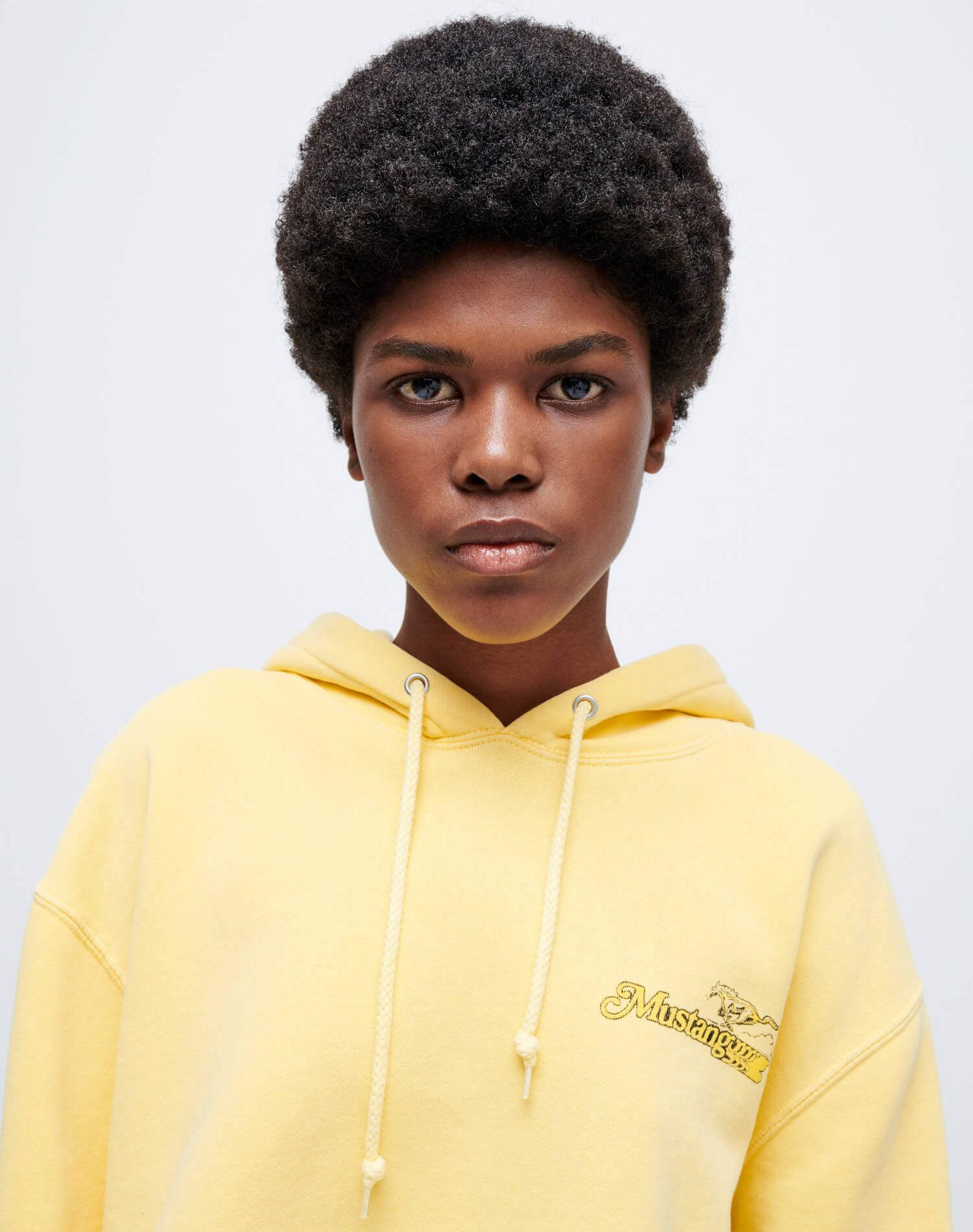 Upcycled Cropped Hoodie - Yellow sold by Re/Done product image thumbnail 5