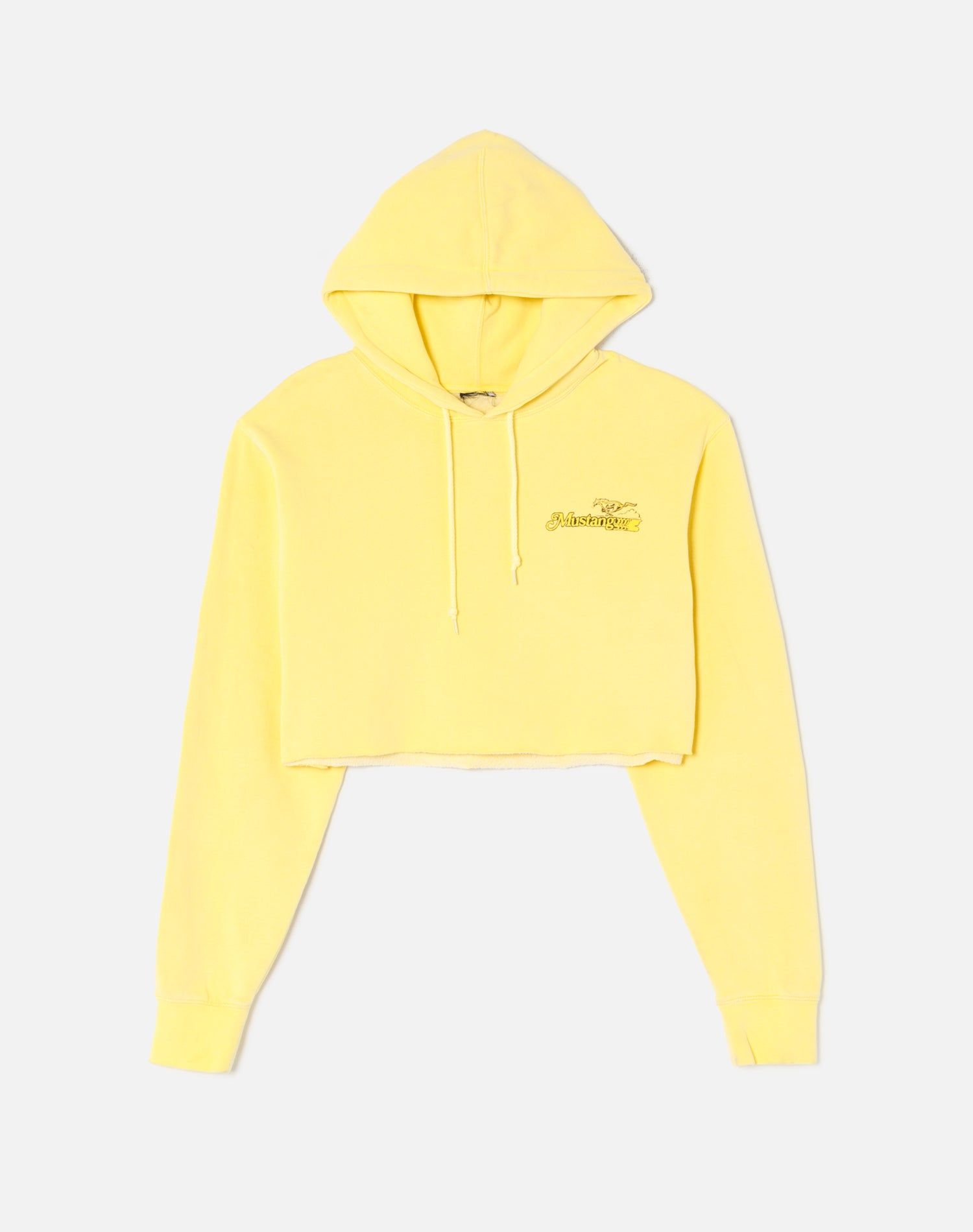 Upcycled Cropped Hoodie - Yellow sold by Re/Done