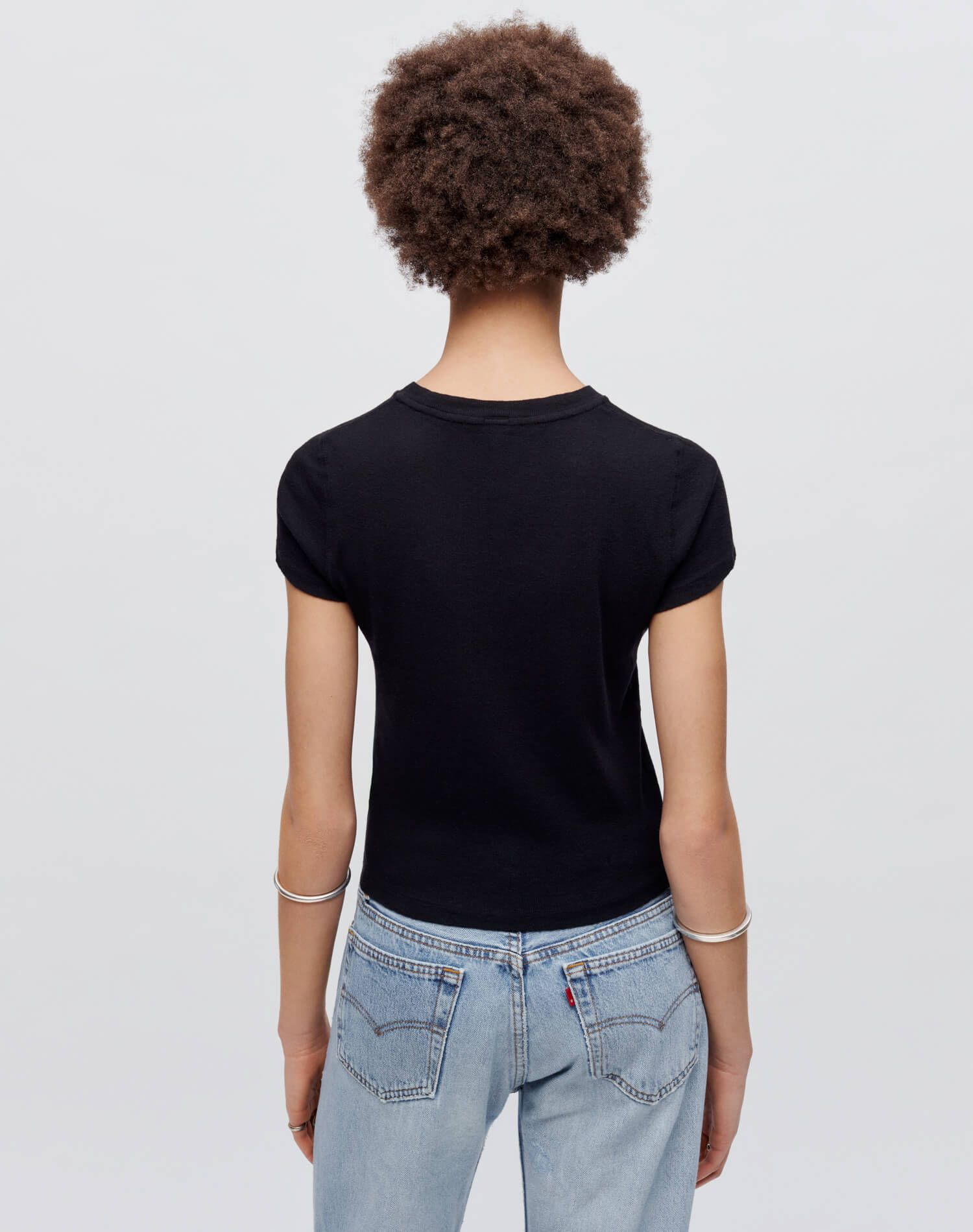 Hanes Baby Tee - Vintage Black sold by Re/Done product image thumbnail 5