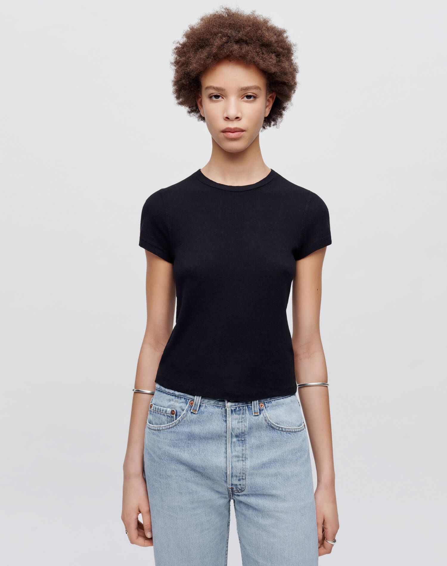 Hanes Baby Tee - Vintage Black sold by Re/Done product image thumbnail 2