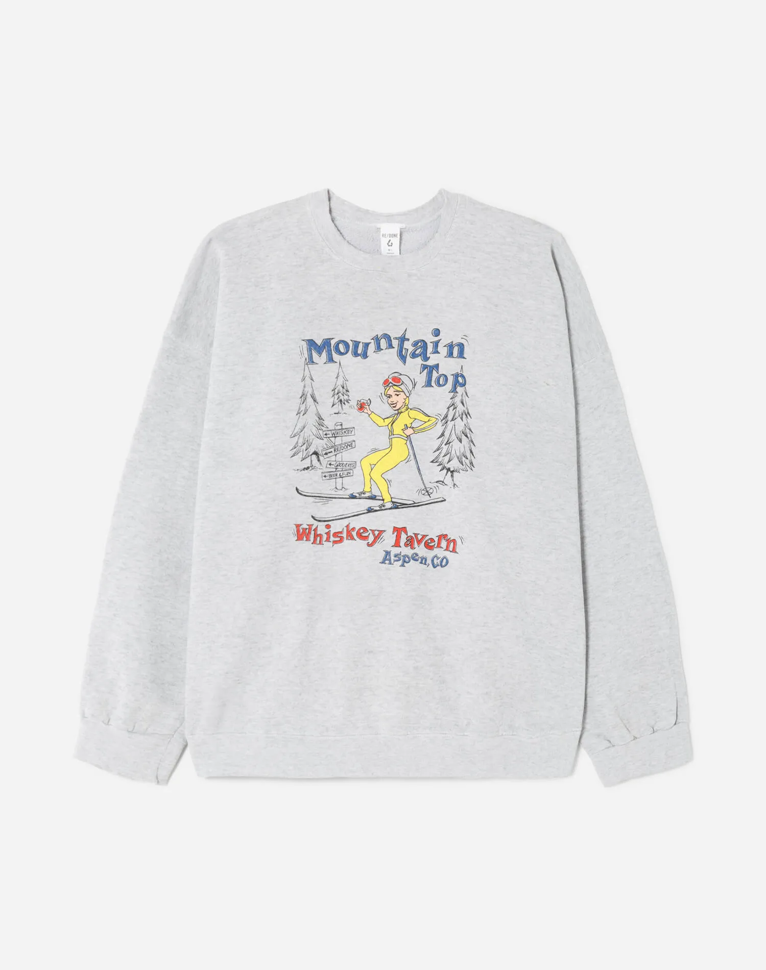 Upcycled "Aspen" Sweatshirt - Grey sold by Re/Done