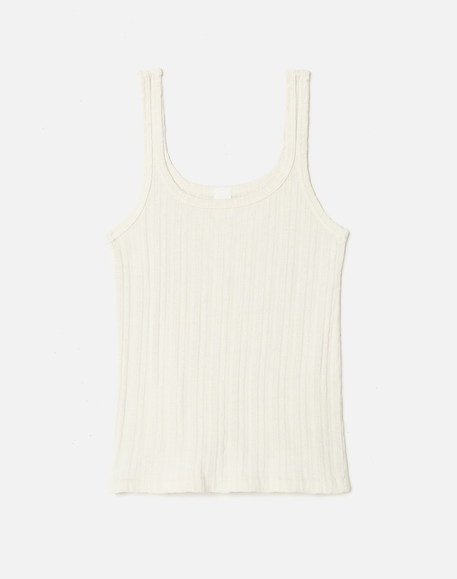 Pointelle Tank - Vintage White sold by Re/Done