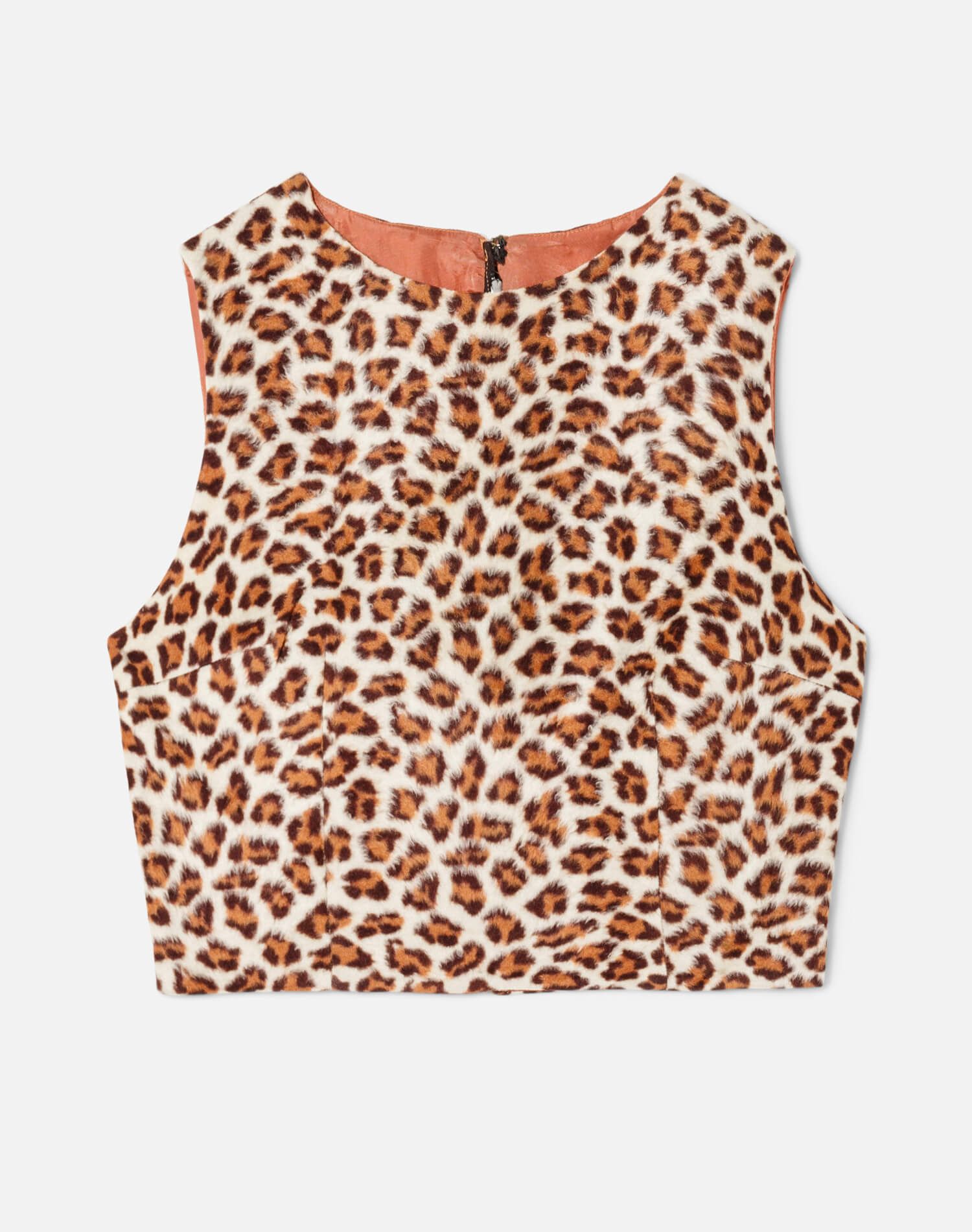 60s Fuzzy Leopard Top - #24 sold by Re/Done