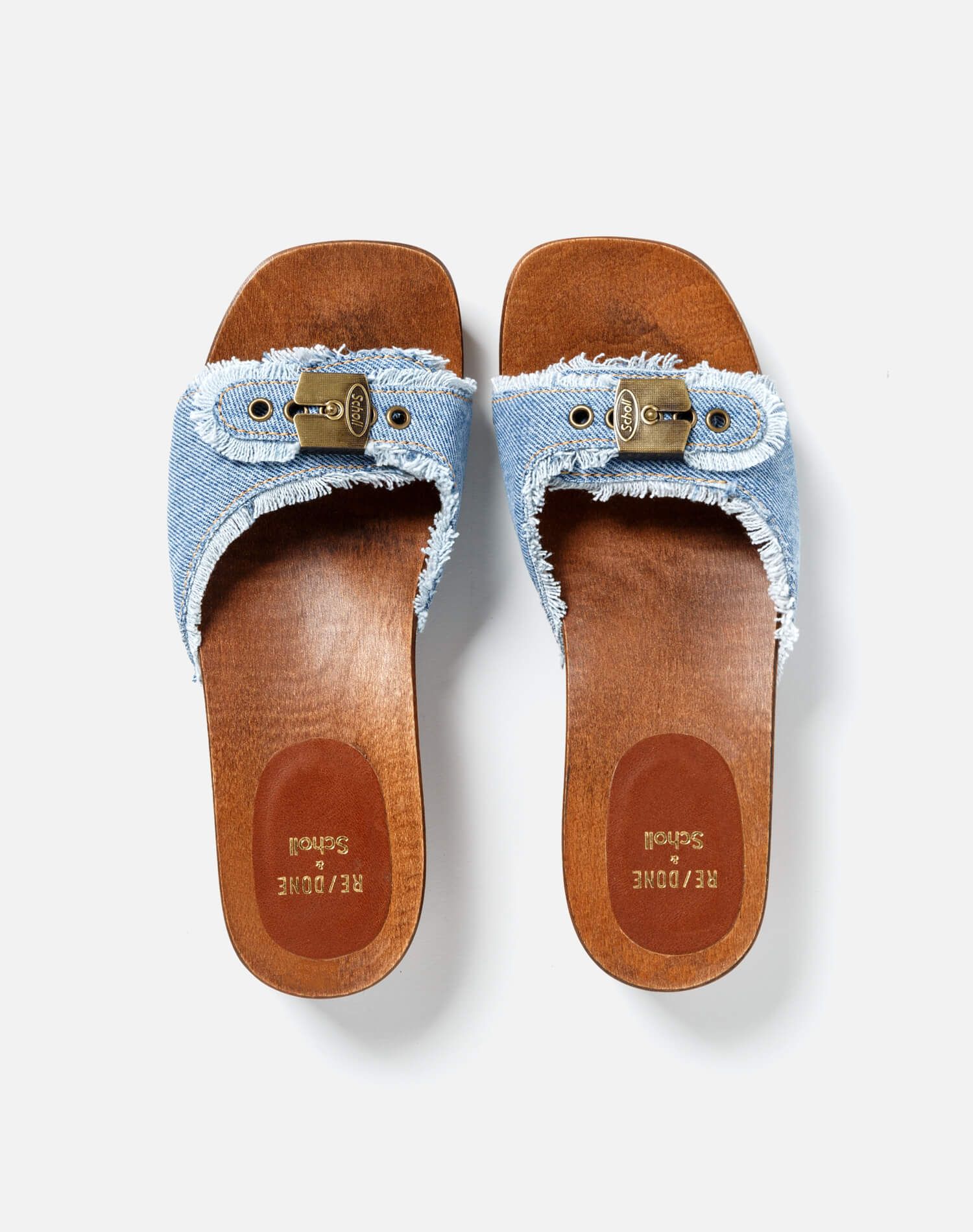 Scholl Clog Sandal - Washed Denim sold by Re/Done product image thumbnail 3