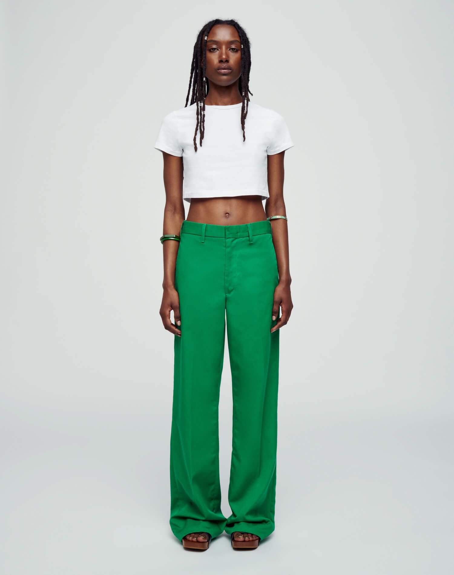 Super Wide Leg Trouser - Kelley Green sold by Re/Done product image thumbnail 2