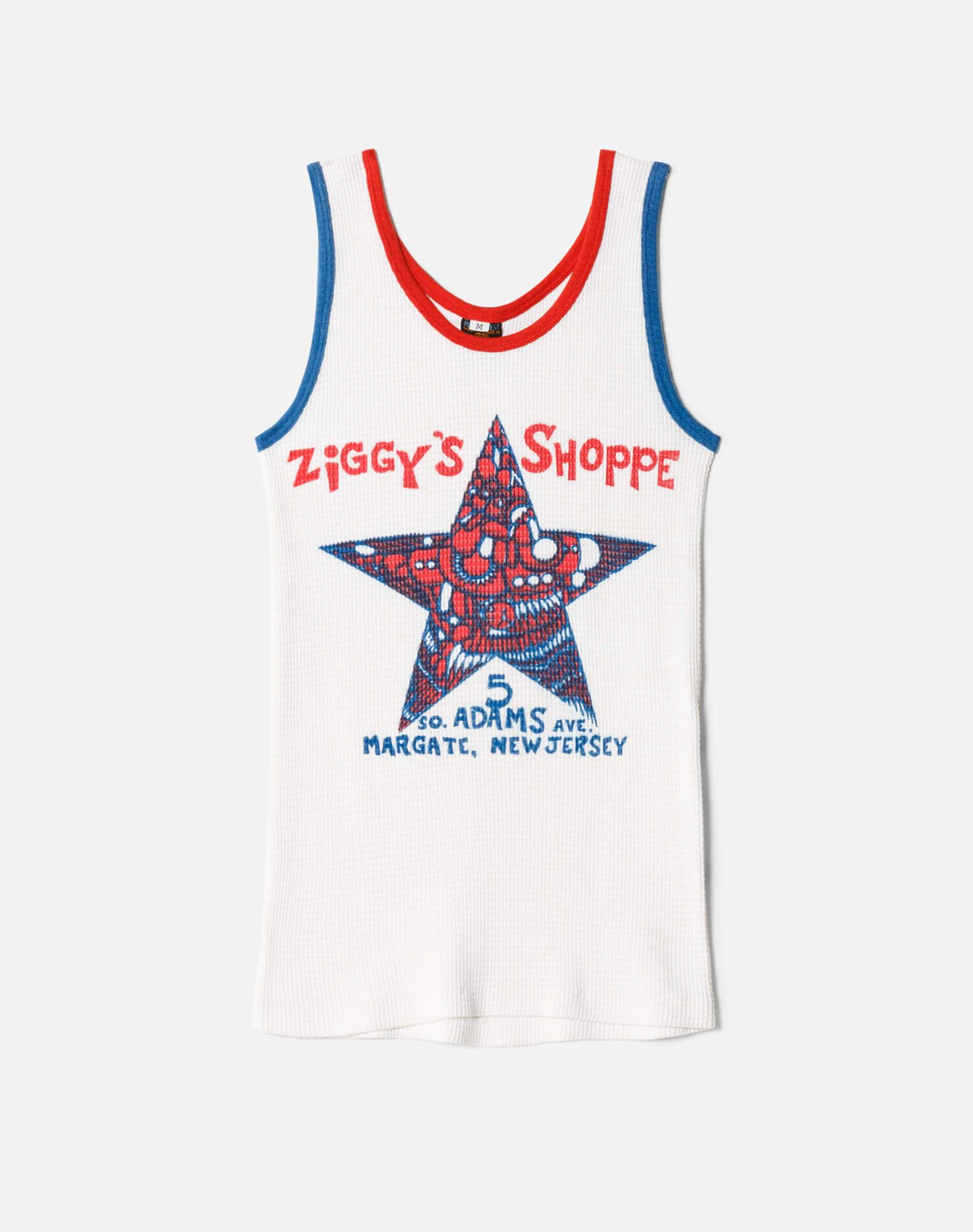 60s Ziggy's Shop Two Tone Waffle Ringer Tank sold by Re/Done