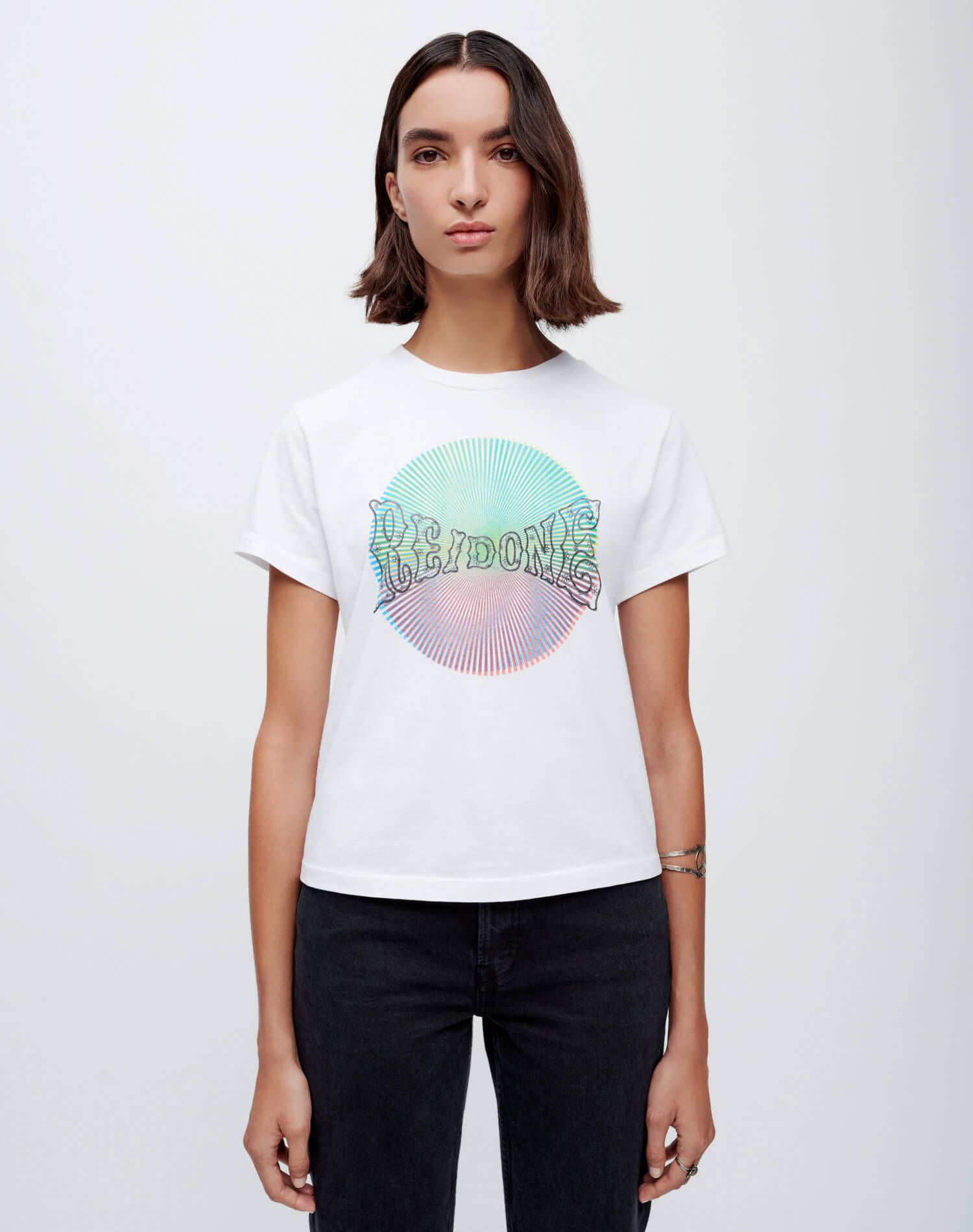 Classic "RE/DONE Spiral" Tee - Optic White sold by Re/Done product image thumbnail 3