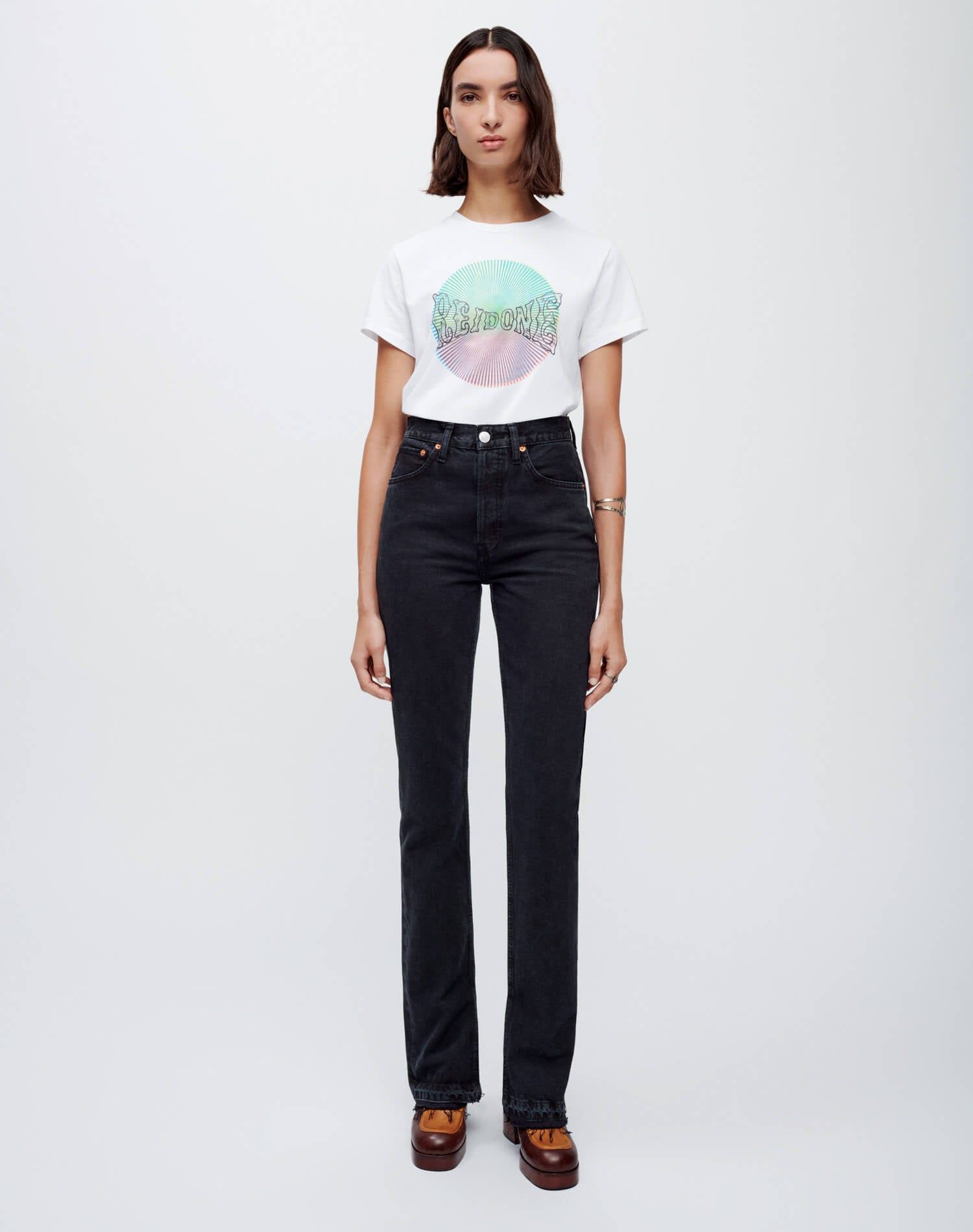 Classic "RE/DONE Spiral" Tee - Optic White sold by Re/Done product image thumbnail 4