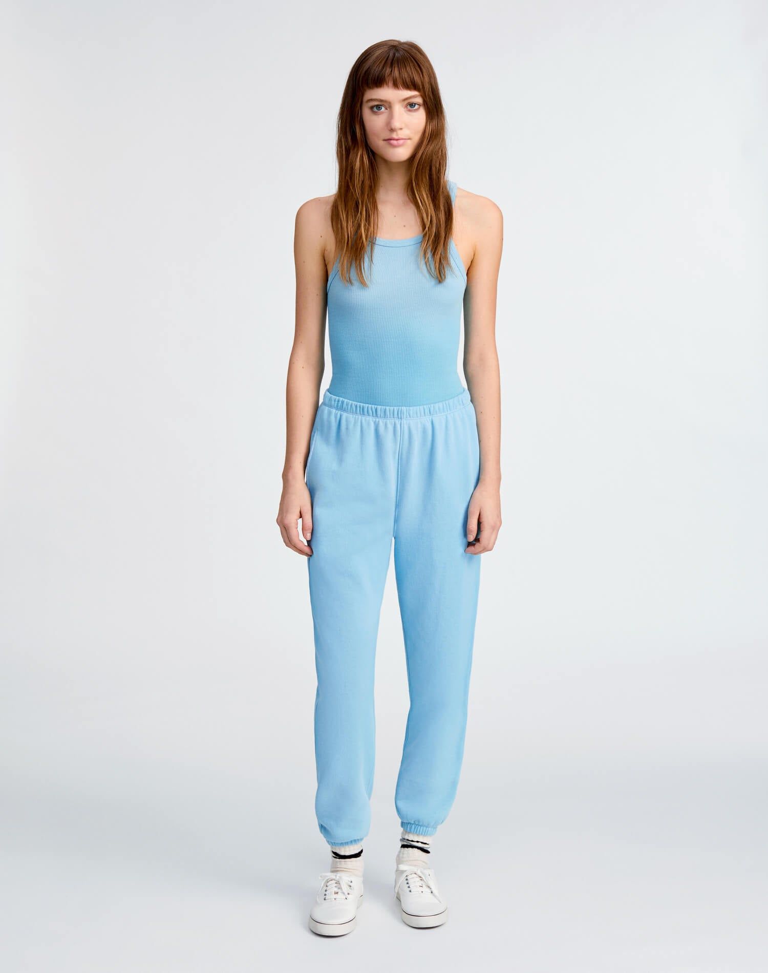 Ribbed Tank - Faded Sky sold by Re/Done product image thumbnail 2