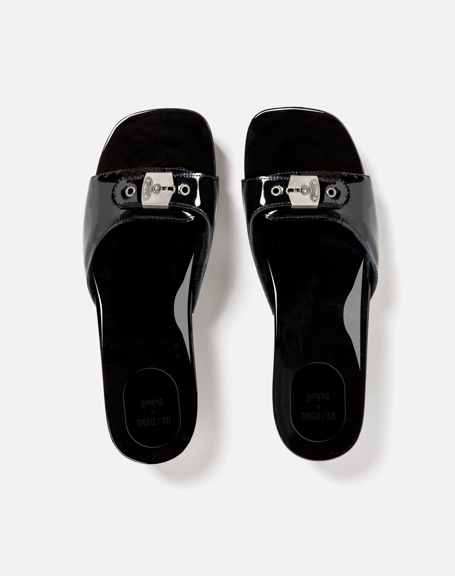 Scholl Clog Sandal - Black Patent sold by Re/Done product image thumbnail 3