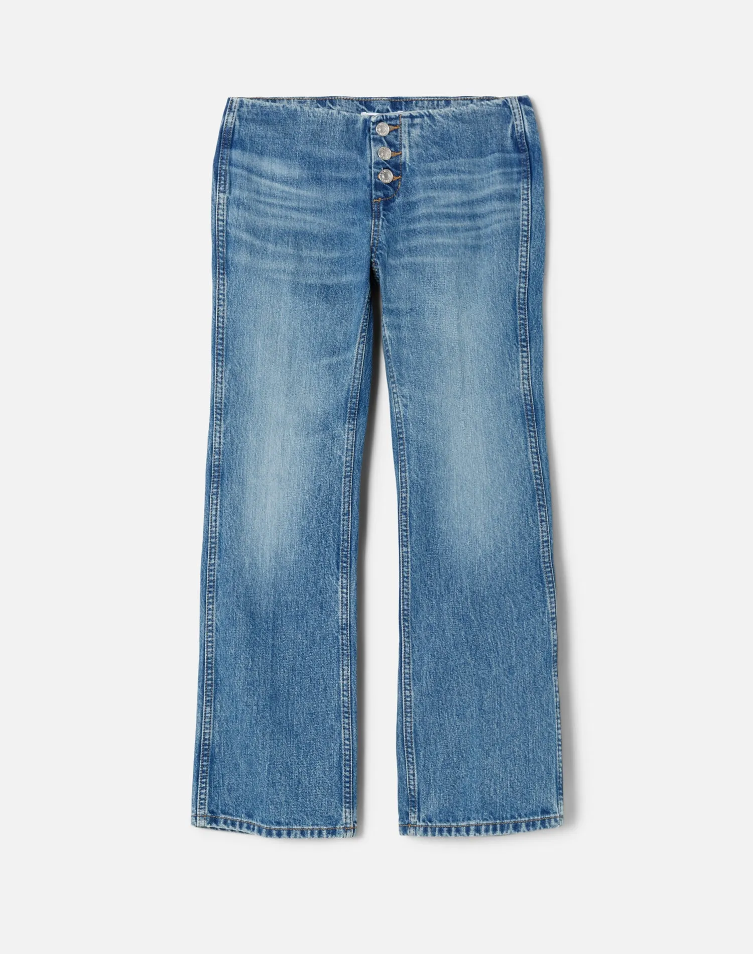 Button Front Crop Boot - Riot sold by Re/Done