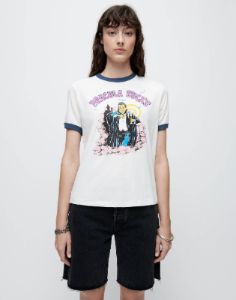 Ringer "Dracula Sucks" Tee - Vintage Ivory with Midnight sold by Re/Done