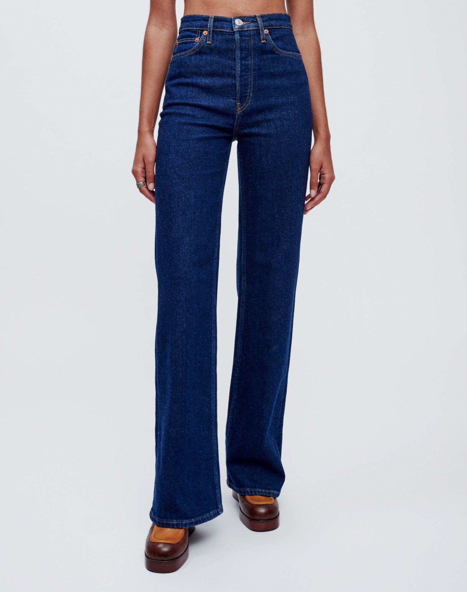 Comfort Stretch Ultra High Rise Wide Leg - Rigid Like sold by Re/Done