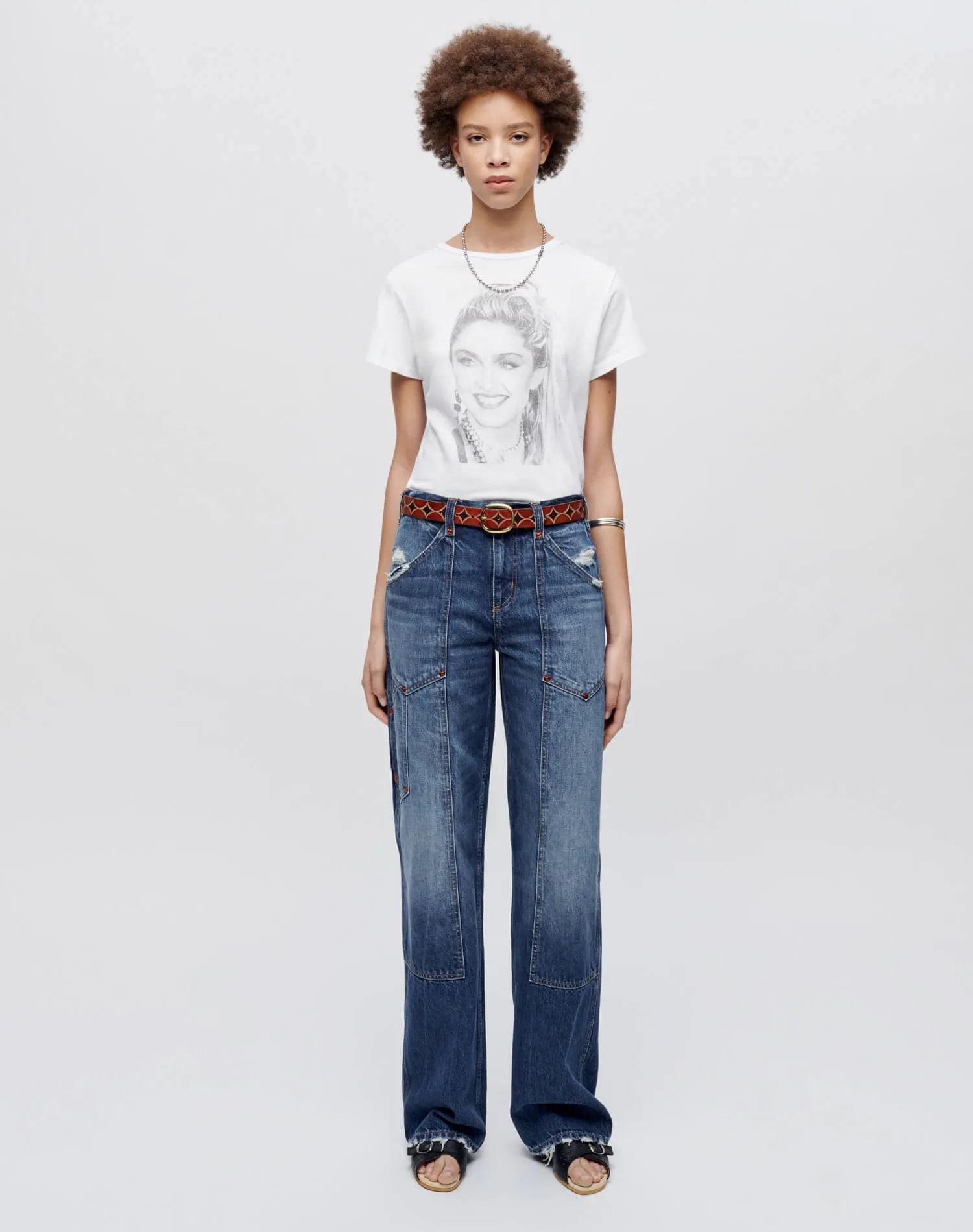 Classic "Madonna" Tee - Optic White sold by Re/Done product image thumbnail 2