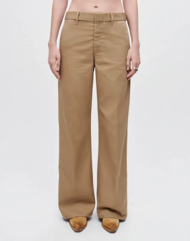 Super Wide Leg Trouser - Khaki sold by Re/Done