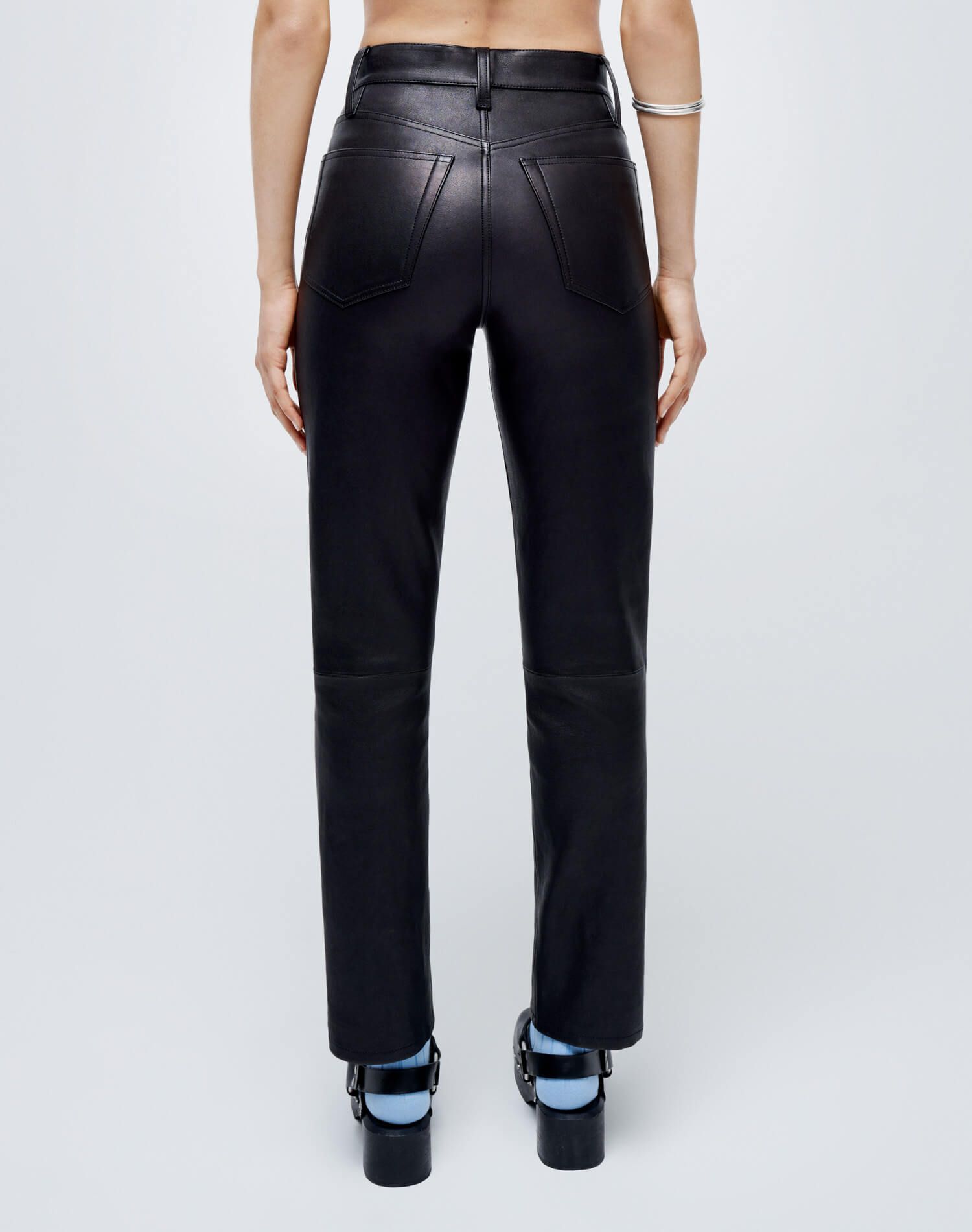 70s Stretch Straight - Black Leather sold by Re/Done product image thumbnail 4