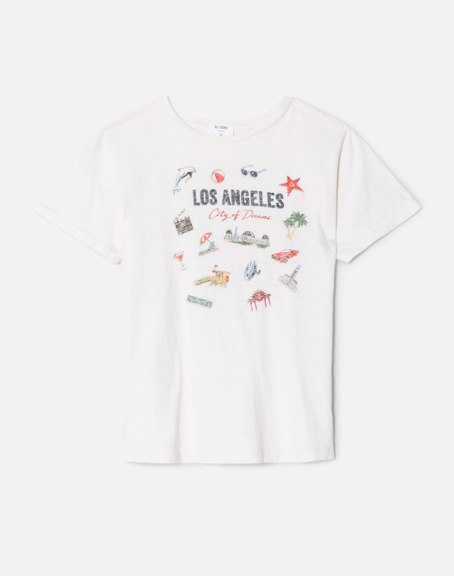 Classic "Los Angeles" Tee - Vintage White sold by Re/Done