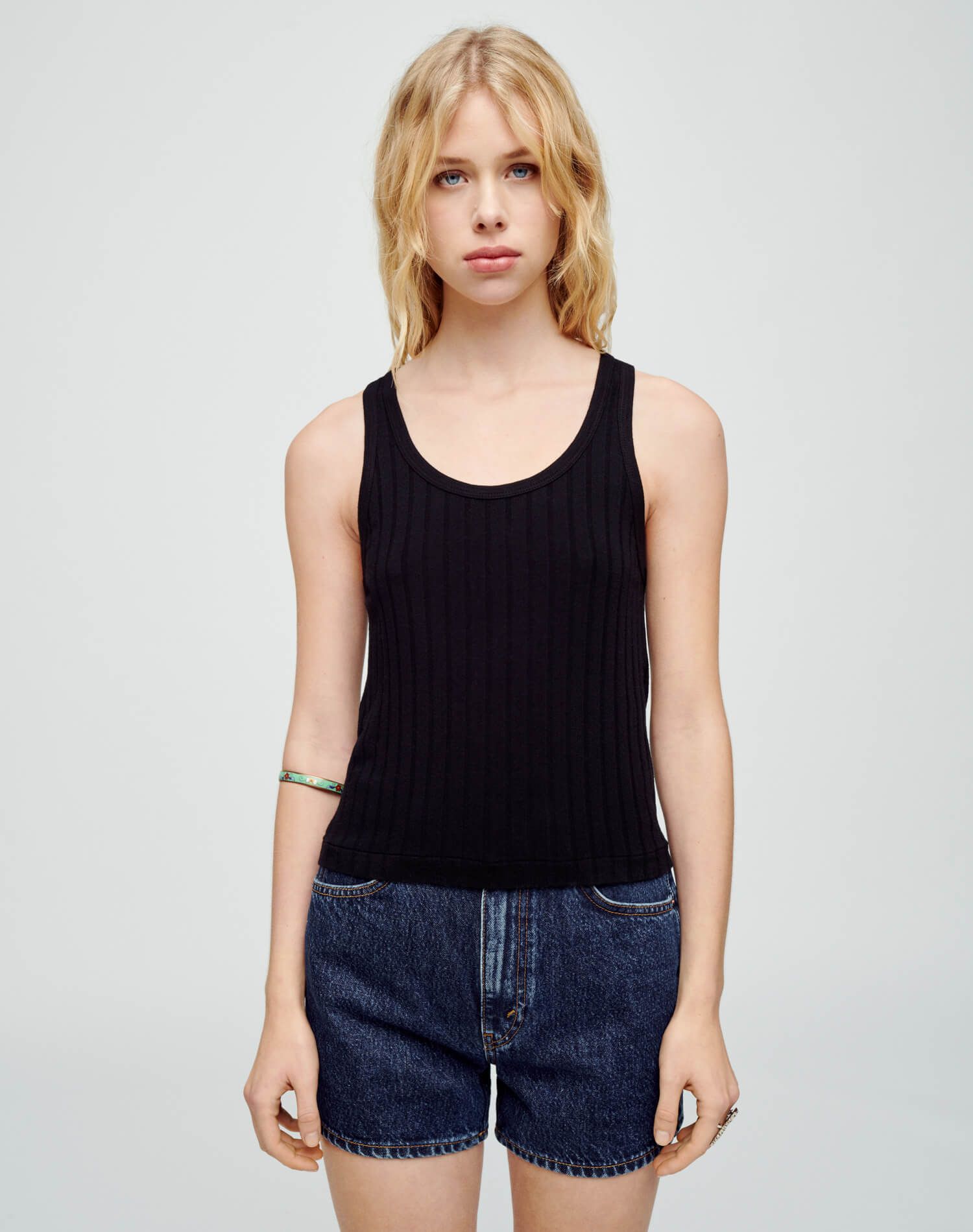 Hanes 60s Hemp Tank - Black sold by Re/Done product image thumbnail 4