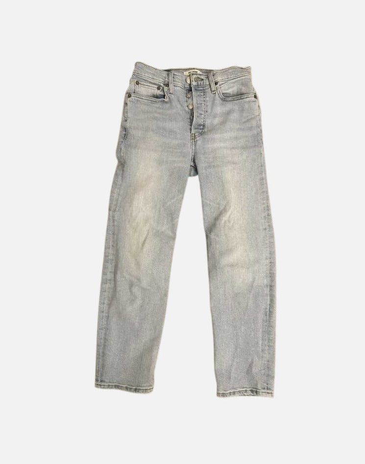 Re/done 70s faded mid-rise straight-leg jean sold by Re/Done