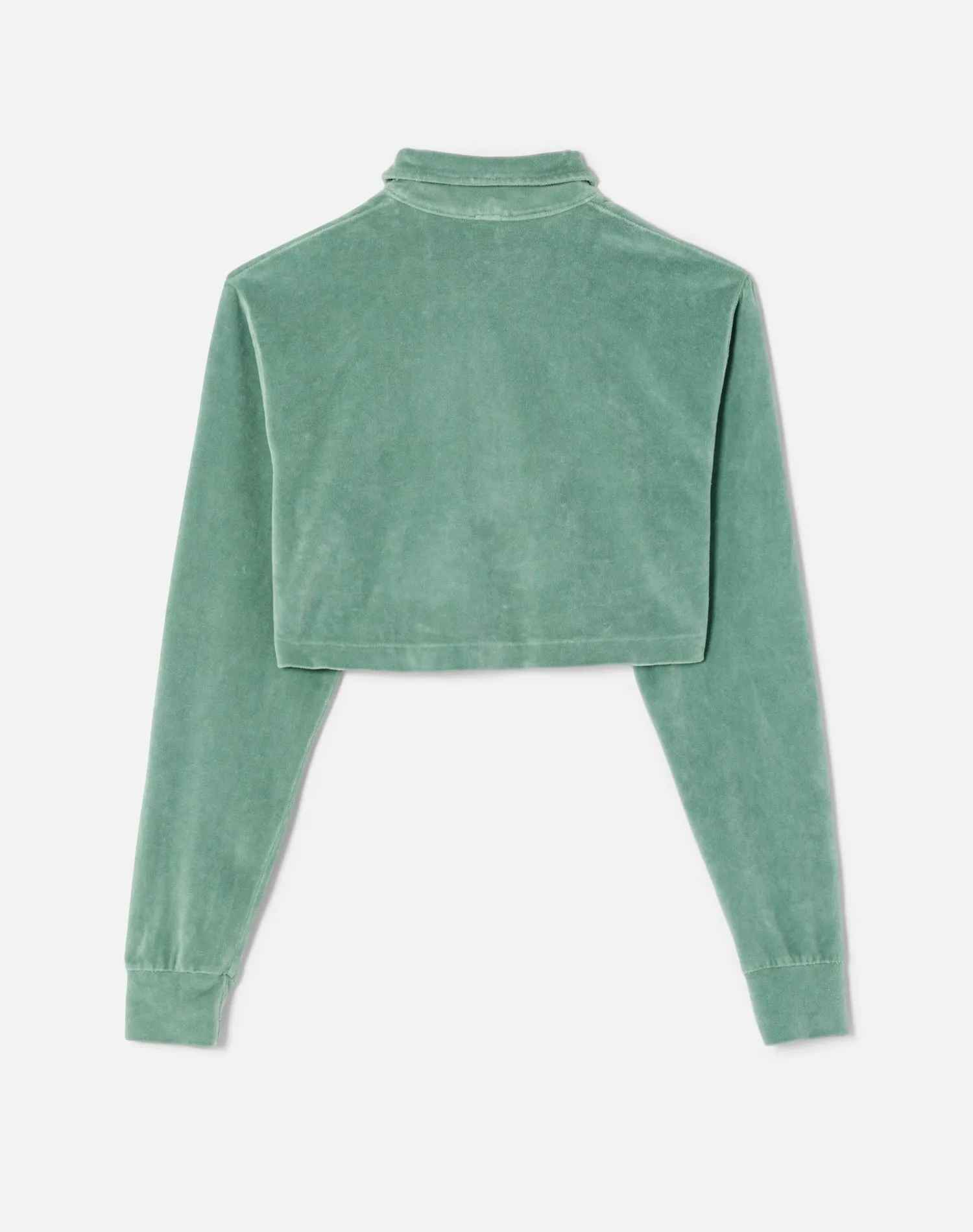 Cropped Velour Polo - Basil sold by Re/Done product image thumbnail 2