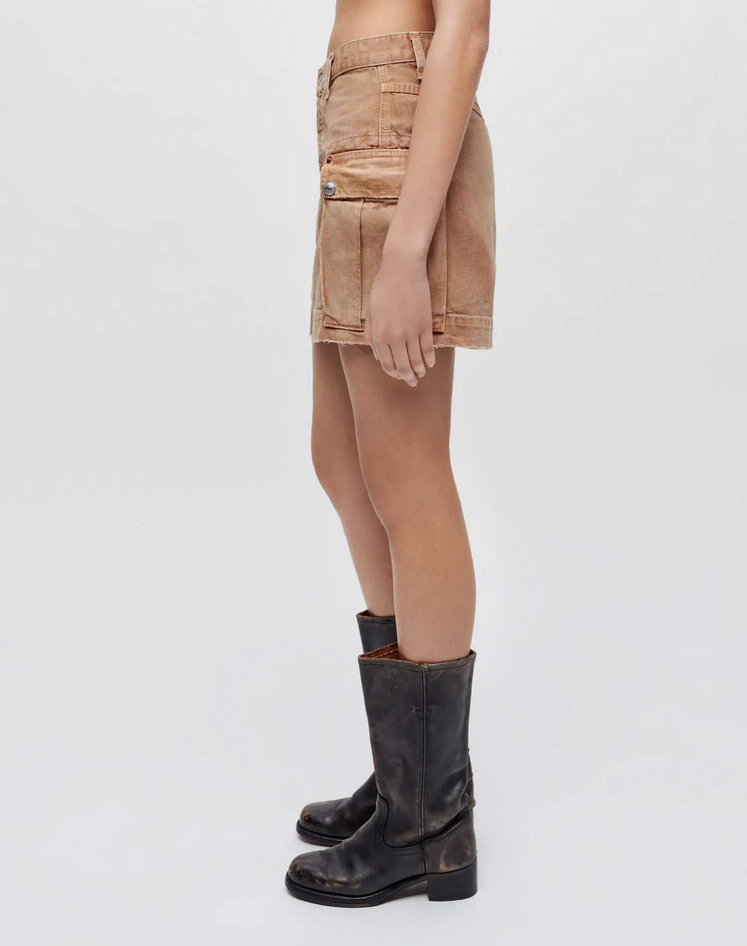 Cargo Work Skirt - Travertino sold by Re/Done product image thumbnail 3