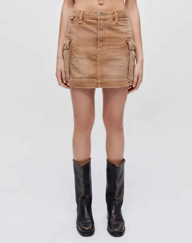 Cargo Work Skirt - Travertino sold by Re/Done