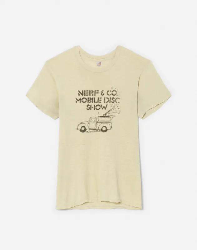70s Hanes Nerf & Co Mobile Disc Show Tee made by Re/Done