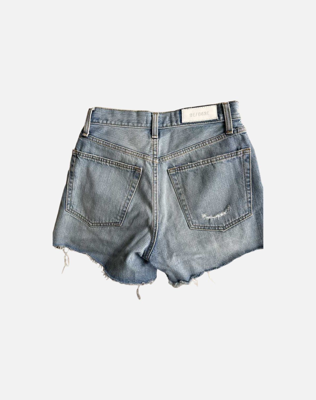90s Low Slung Short - Aged Indigo Destroy sold by Re/Done product image thumbnail 2