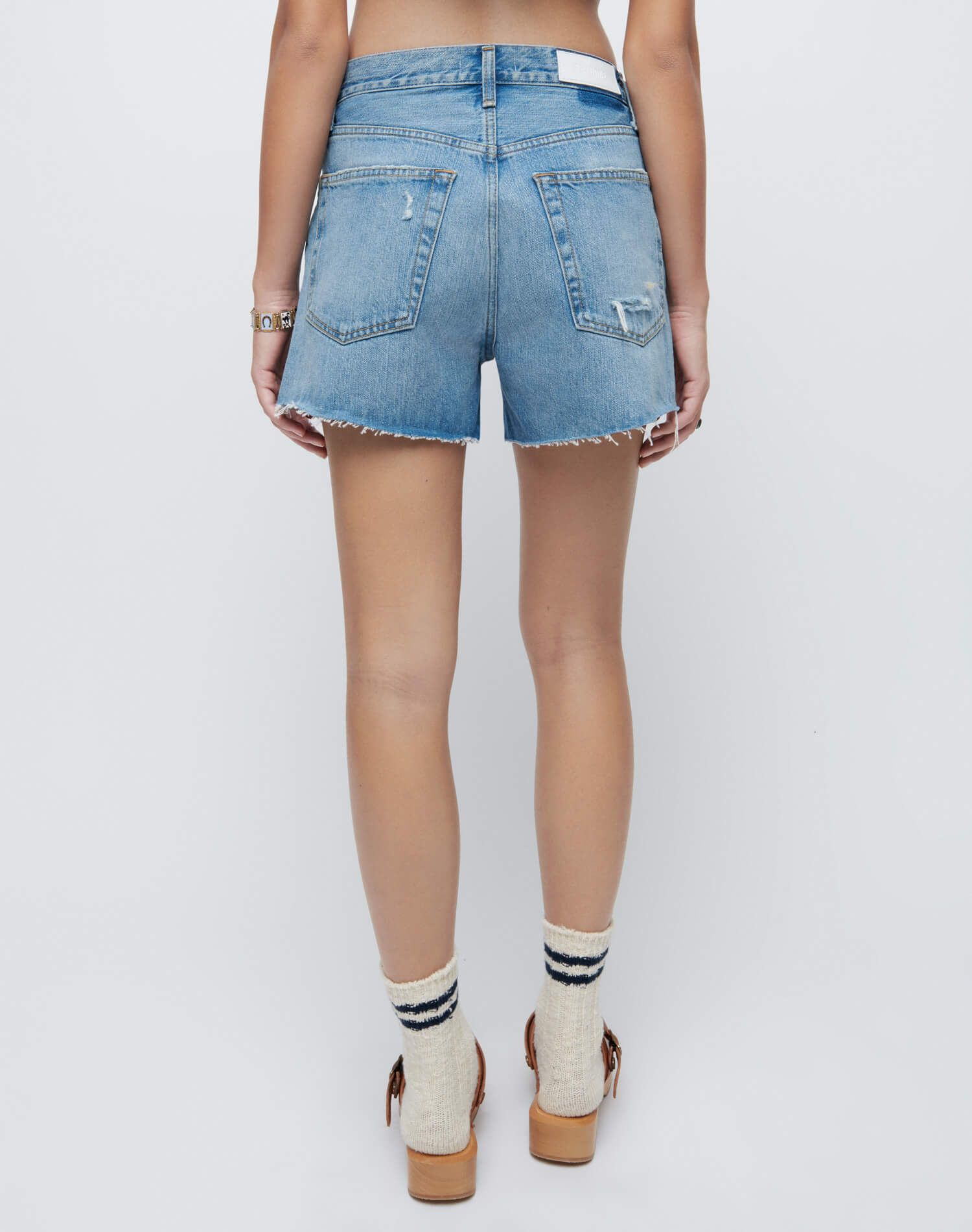 90s Low Slung Short - Aged Indigo Destroy sold by Re/Done product image thumbnail 7