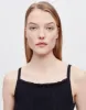 Hanes Pointelle Square Neck Tank - Black sold by Re/Done
