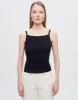 Hanes Pointelle Square Neck Tank - Black sold by Re/Done