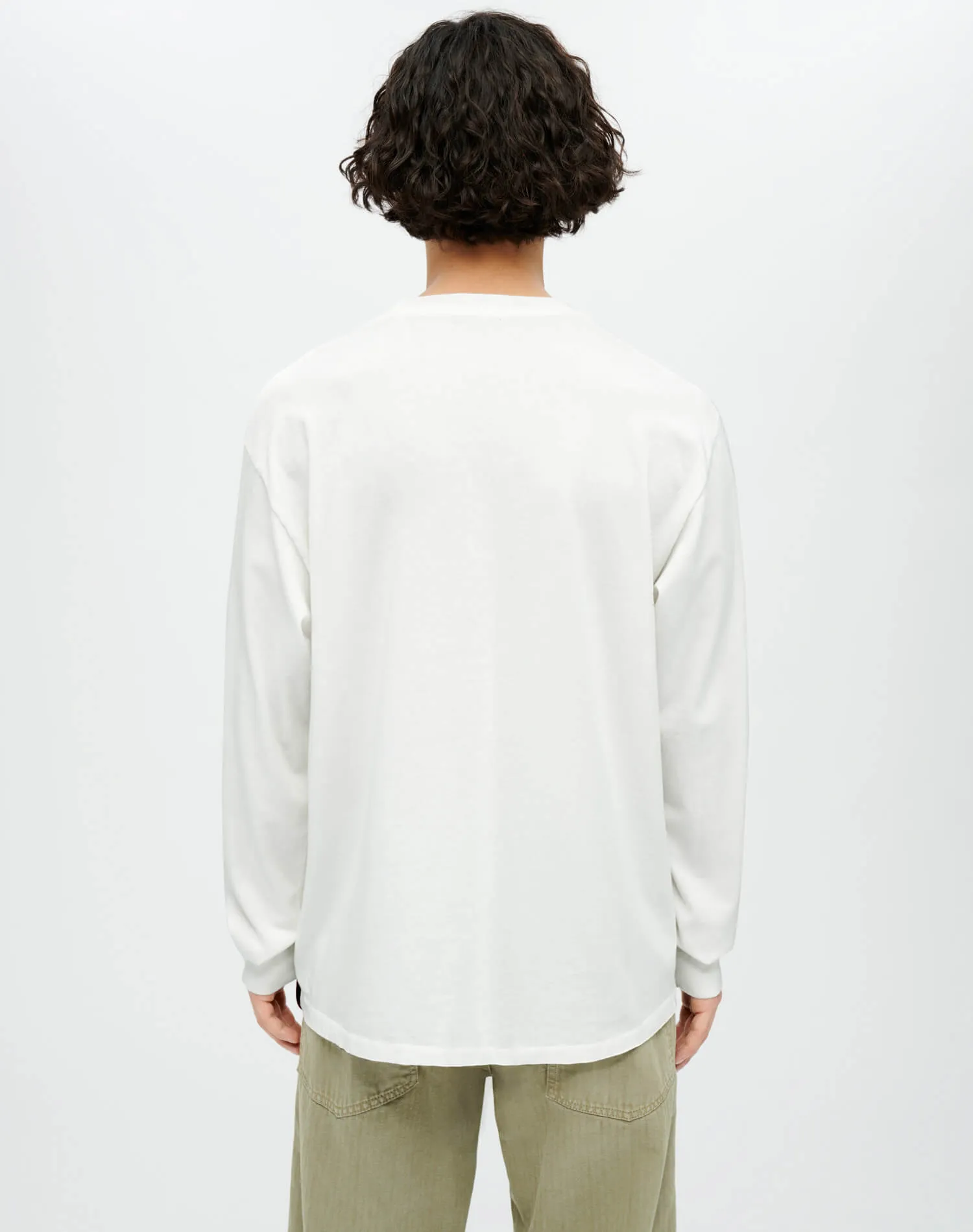 Hanes Loose Long Sleeve Tee - Old White sold by Re/Done product image thumbnail 3