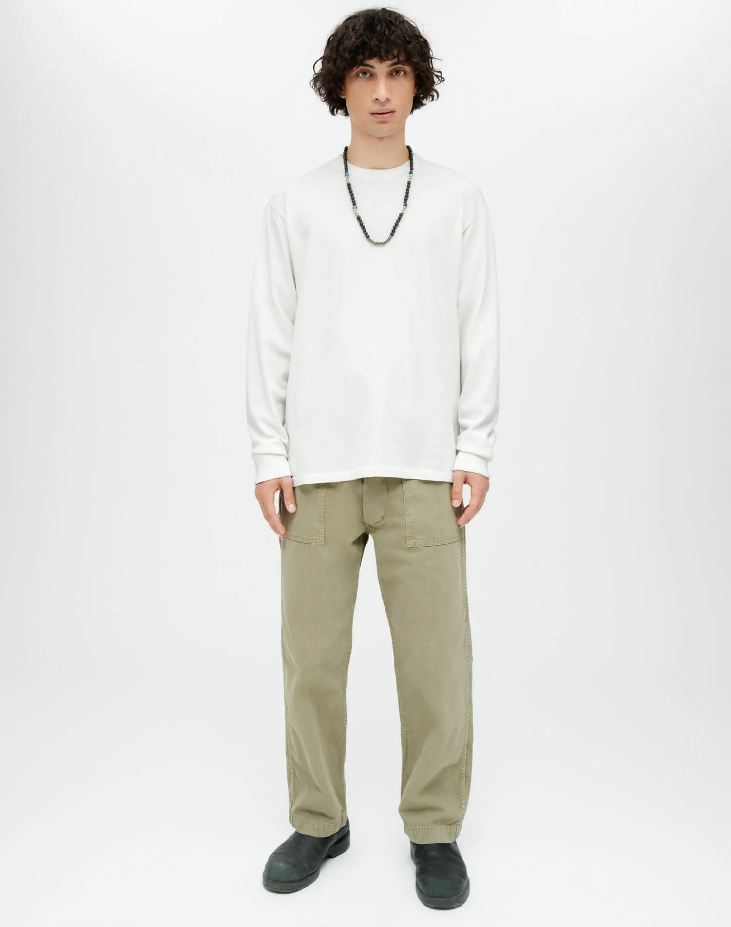 Hanes Loose Long Sleeve Tee - Old White sold by Re/Done product image thumbnail 2