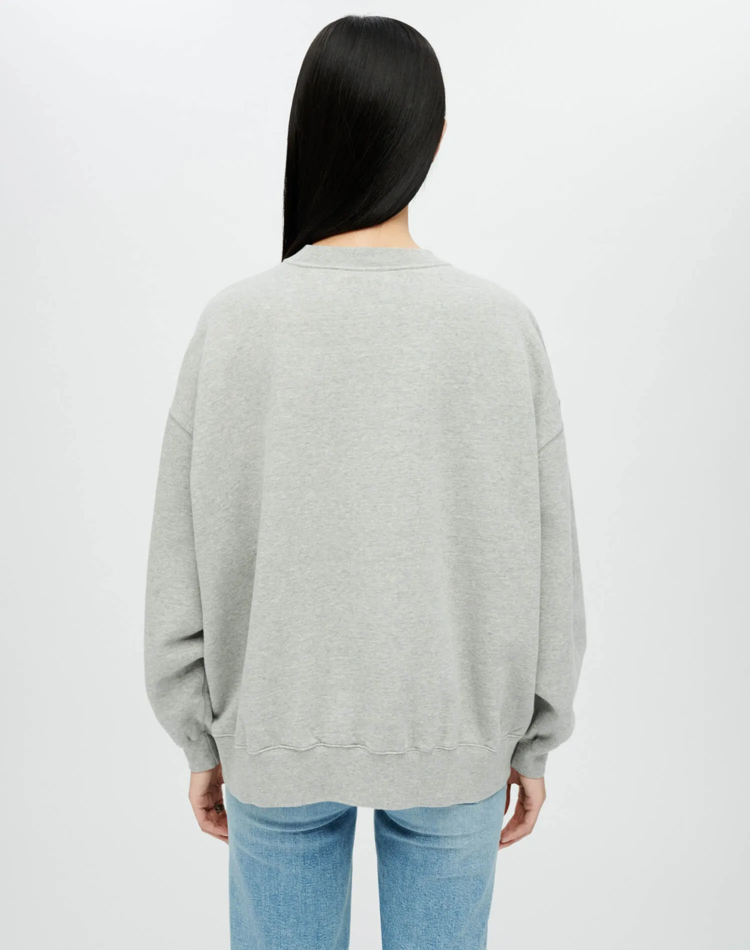 Hanes Oversized Crewneck Sweatshirt - Heather Grey sold by Re/Done product image thumbnail 3